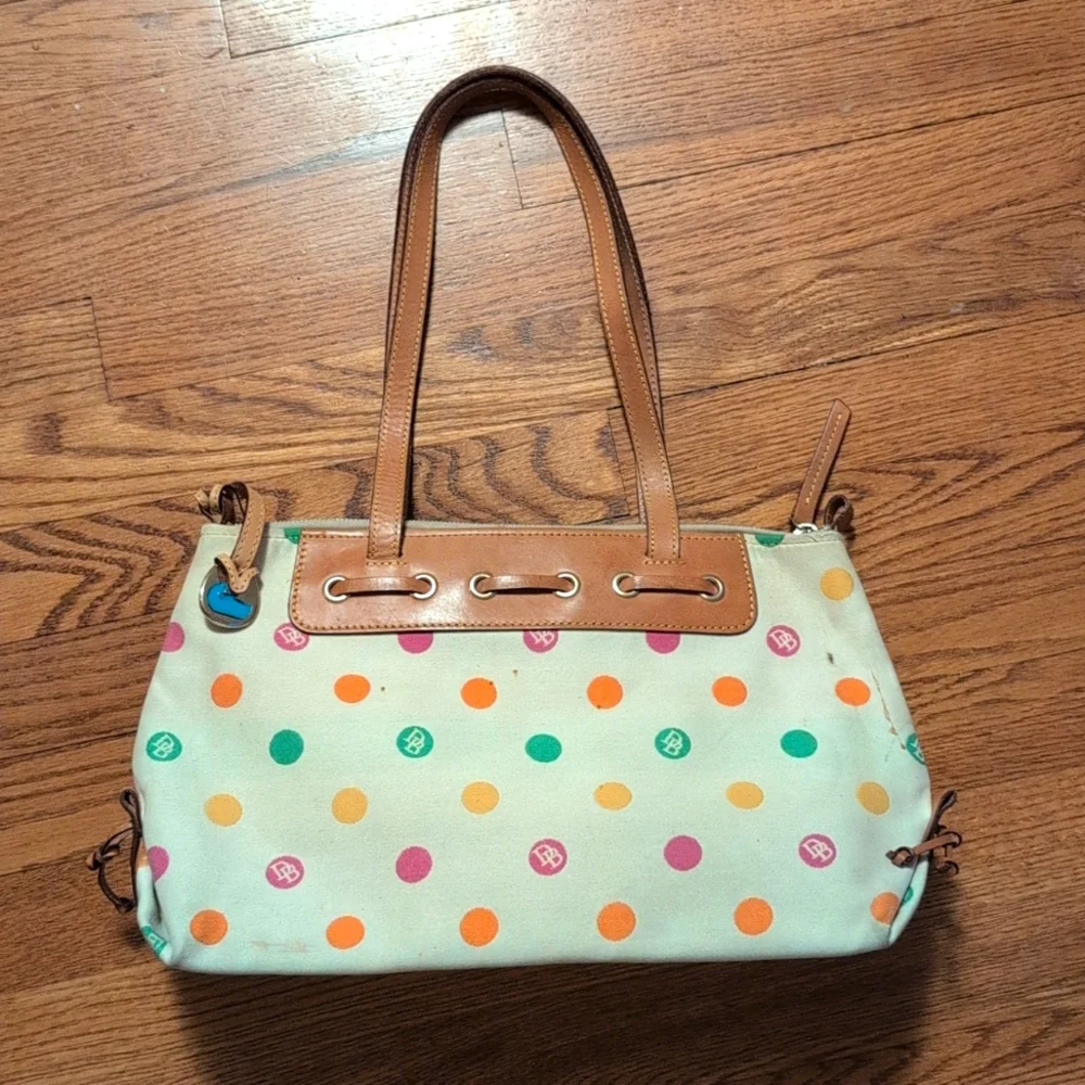 Dooney & Bourke - Polka Dot Monogram Shoulder Bag - Picture 4 of 9